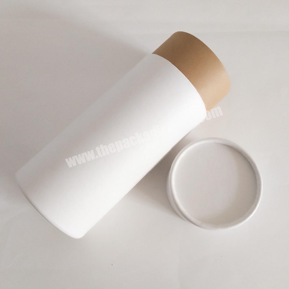 Biodegradable cylinder packaging boxes white color boxes