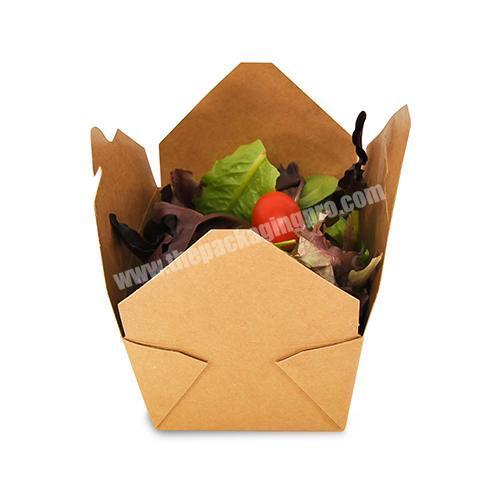 Biodegradable delivery take away lunch cardboard packaging paper food box supplies kraft hot catering boxes