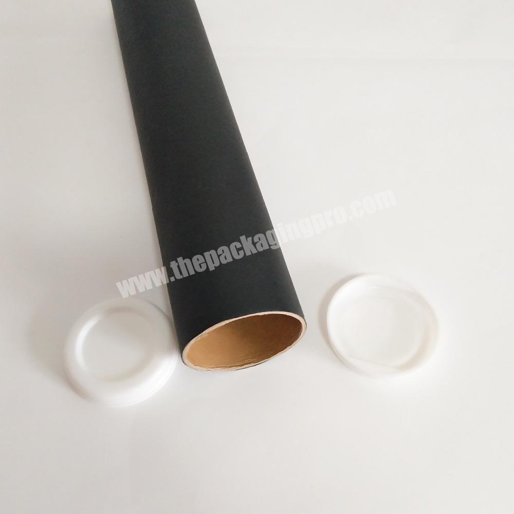 Biodegradable mailing postal tubes ends with plastic caps