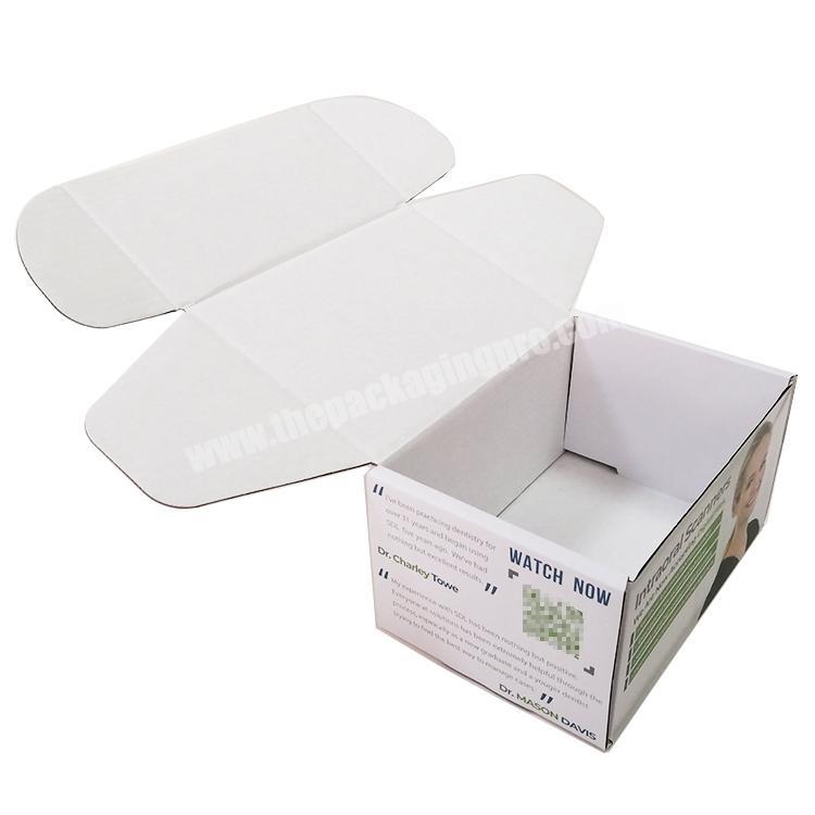 Biodegradable small paper corrugated shipping white box