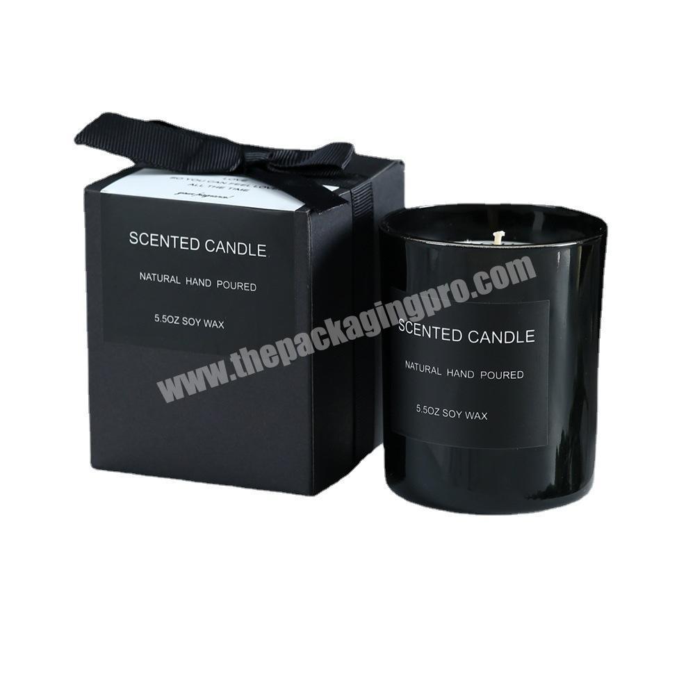 Black Candle Jars Luxury Packaging Box with Logo Printing