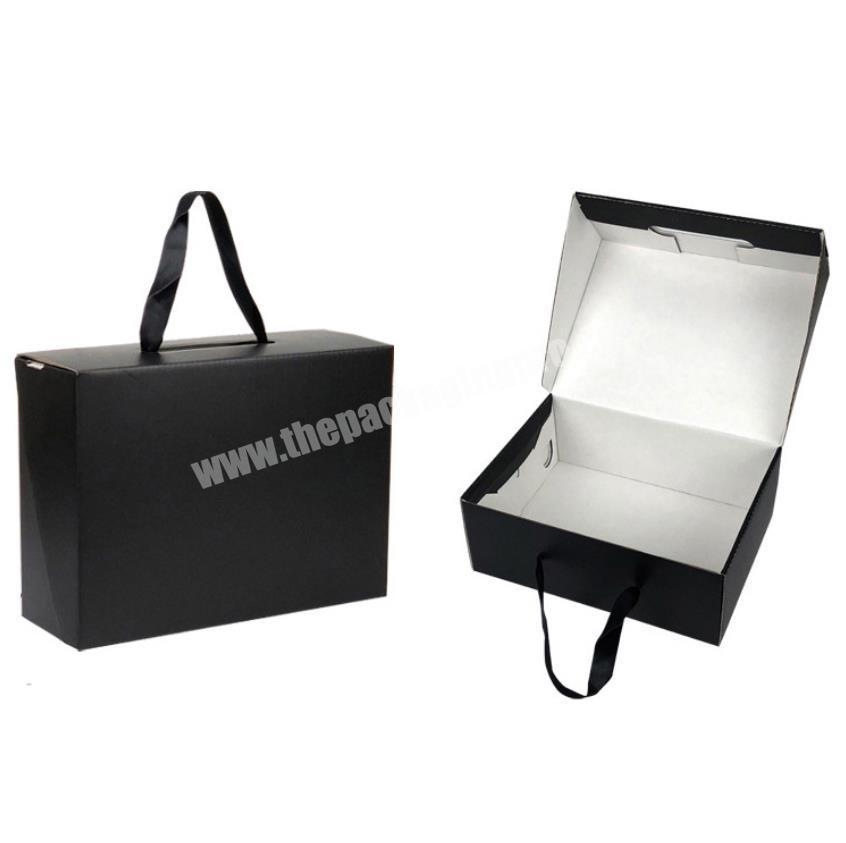 Black Fashion Accessories Folding Hair Extension Box Mailer Packaging Box
