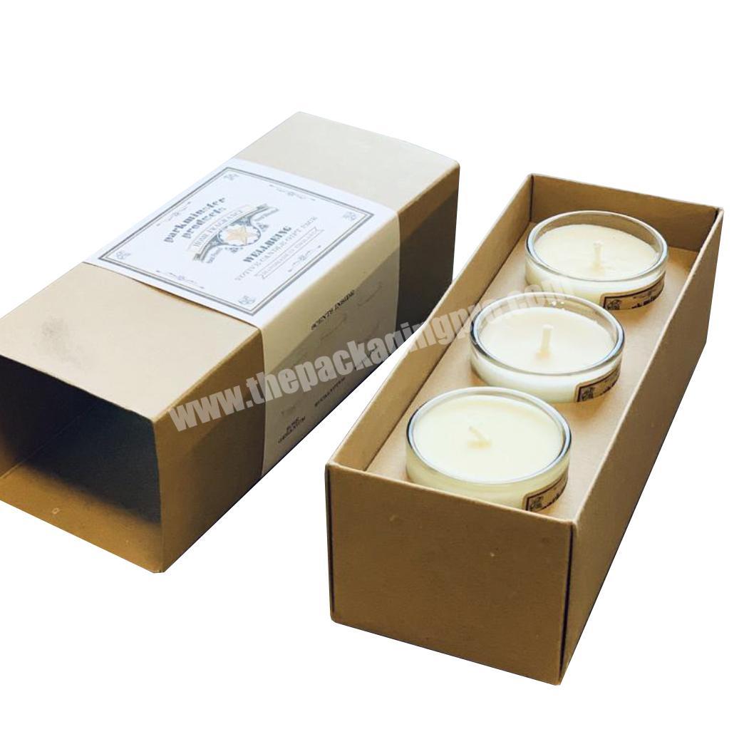 Black Jar Gold Lid And Box Biodegradable Packaging 3 Wicks Gift  New Arrival 10Oz 30Cl Candle Boxes