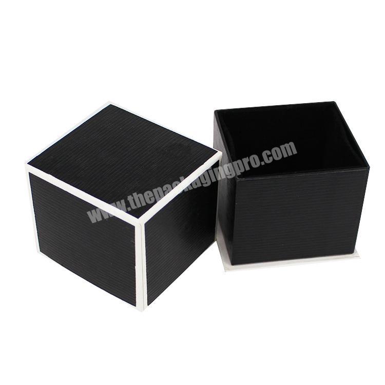 Black Paper Textured Jewelry Boxes Luxury Jewellery Packaging