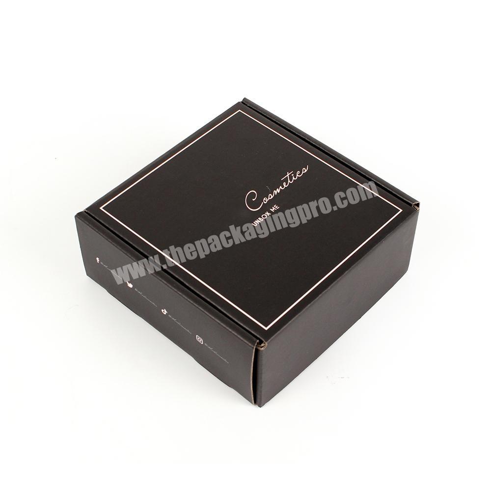 Black corrugated boxes clothes mailer box custom with logo corrugated shipping box with insert
