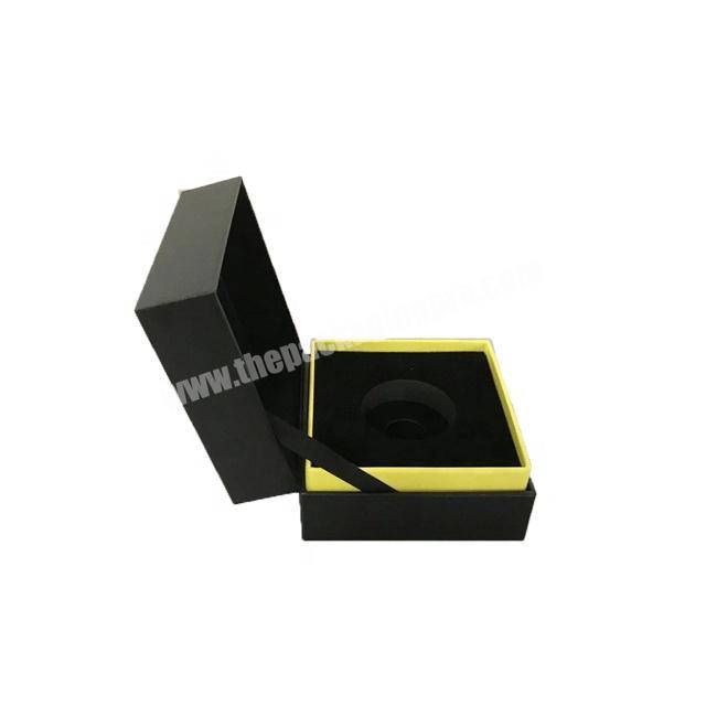 Black glass water bottles perfume candle clamshell box