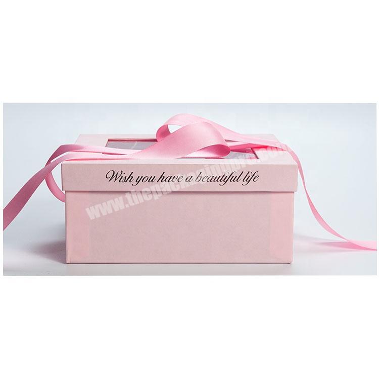 Boutique Large Square Top Open Boxes Sweet Wedding  Box Candy Custom Gift Packing Boxes