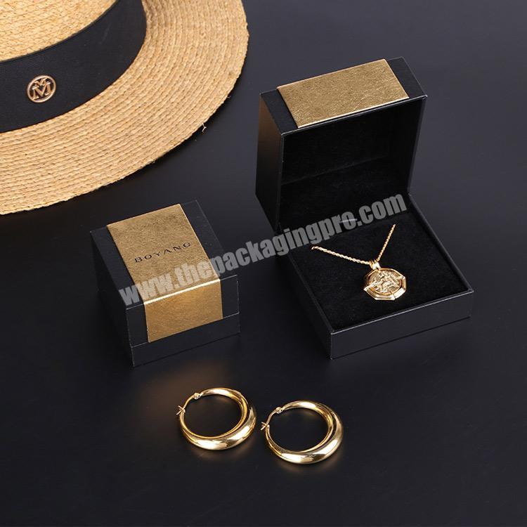 Boyang Custom Jewelry Packaging Paper Cardboard Necklace Pendant Set Box Packaging