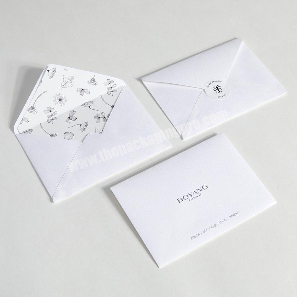 Boyang Custom Kraft Paper Wedding Gift Necklace Envelope Packaging
