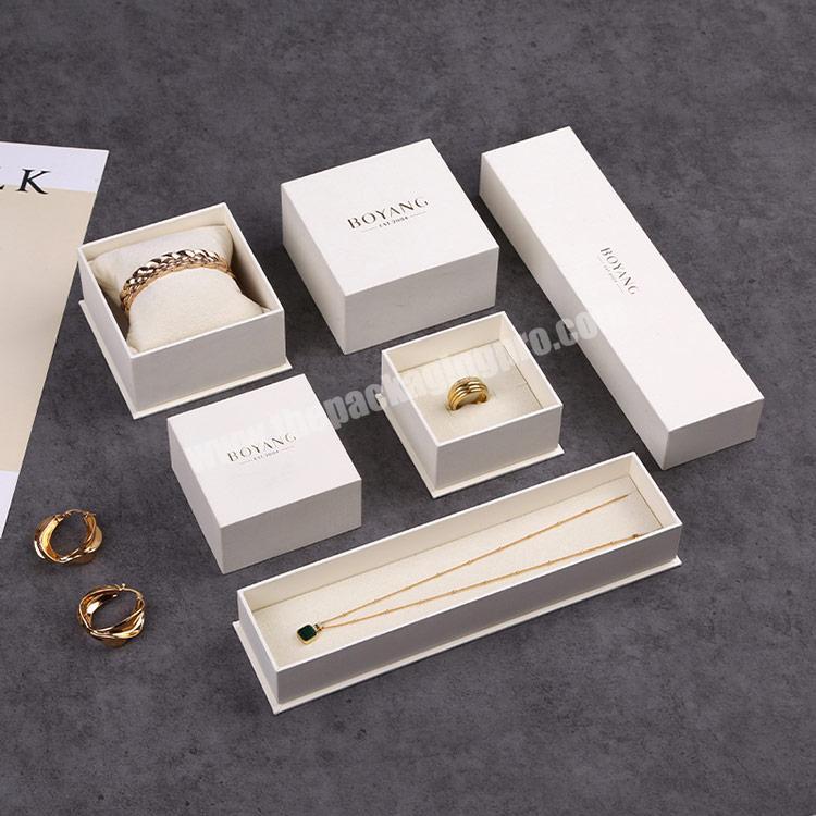 Boyang Custom Logo Cardboard Paper Fashion Luxury Brand Jewelry Necklace Gift Boxes Packaging