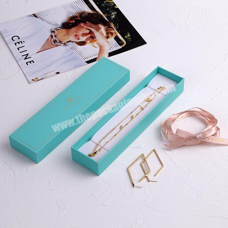 Boyang Custom Logo Luxury Small Gift Jewellery Packaging Paper Thin Box Chain Necklace