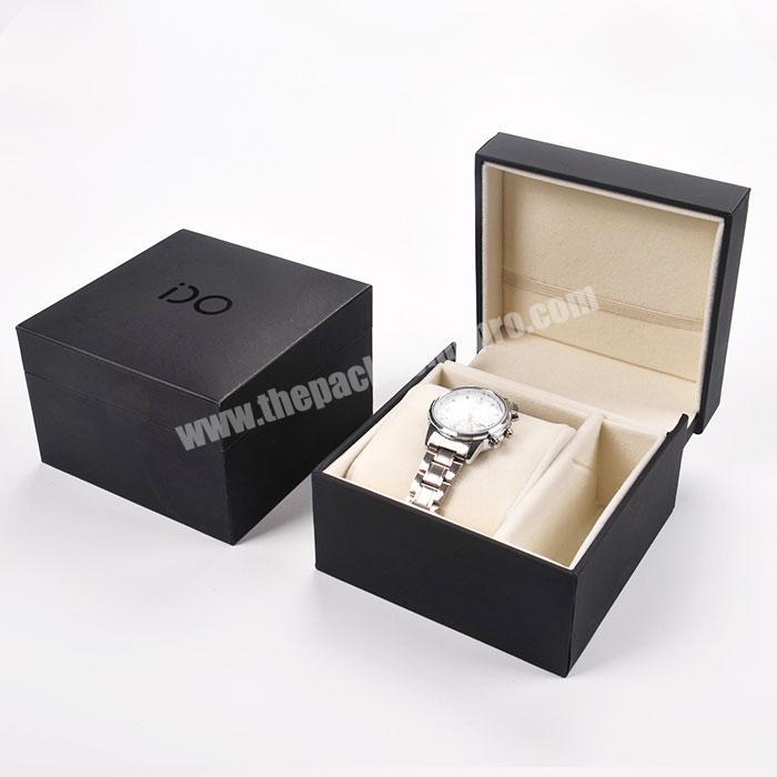 Boyang Custom Luxury Black Cardboard Paper Gift Watch Box Packaging