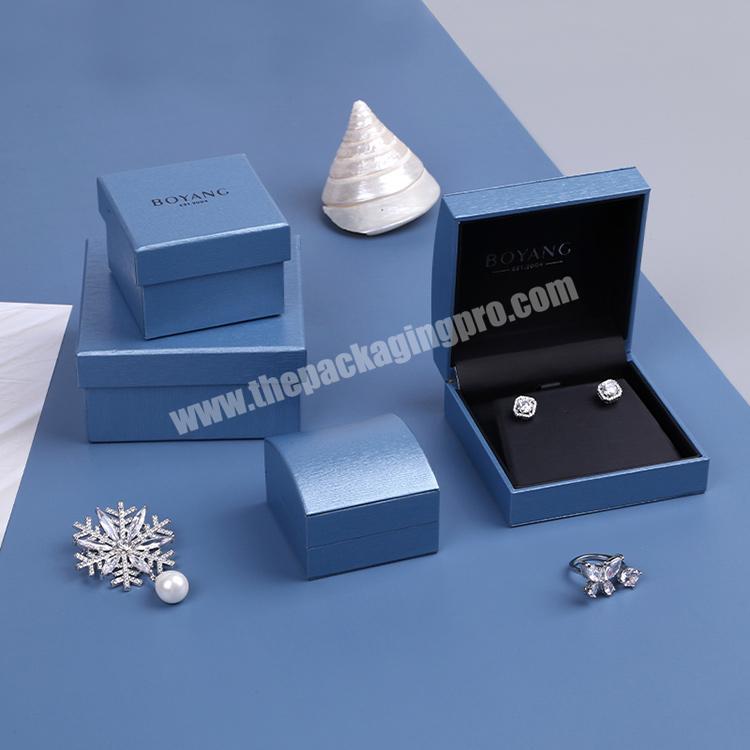 Boyang Custom Luxury Paper Flip Jewelry Gift Packaging Jewellery Stud Earrings Box Wholesale