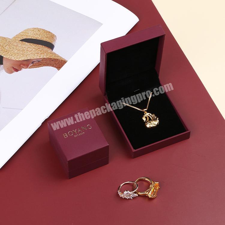 Boyang Custom Paper Jewellery Pendant Packaging Boxes Large Necklace Display Set Box