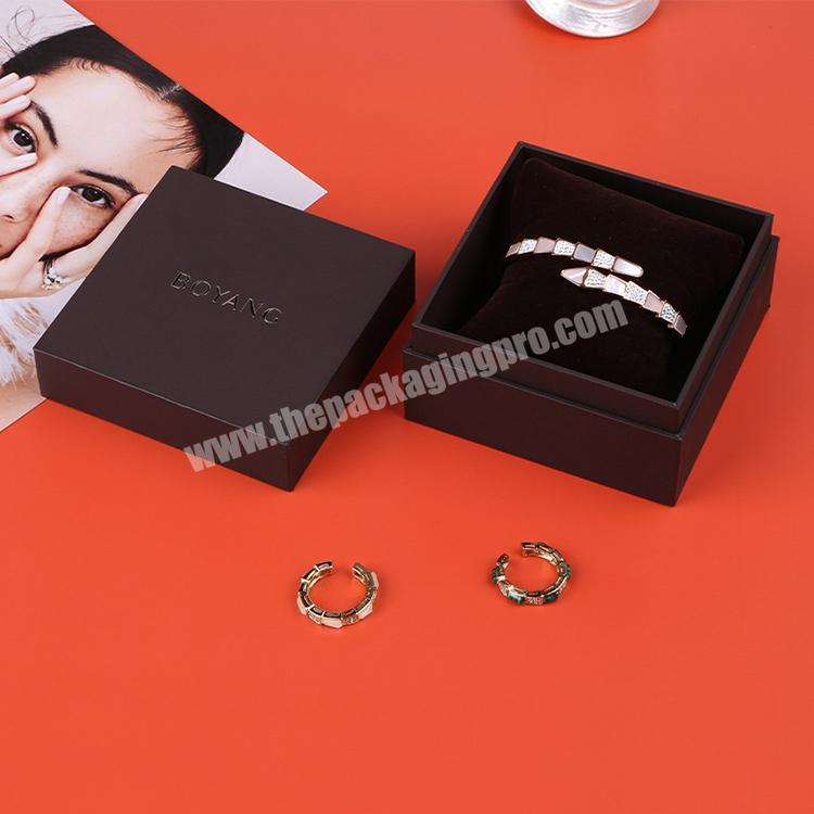 Boyang Customized Lid and Base Shoulder Paper Jewelry Gift Box for Bracelets
