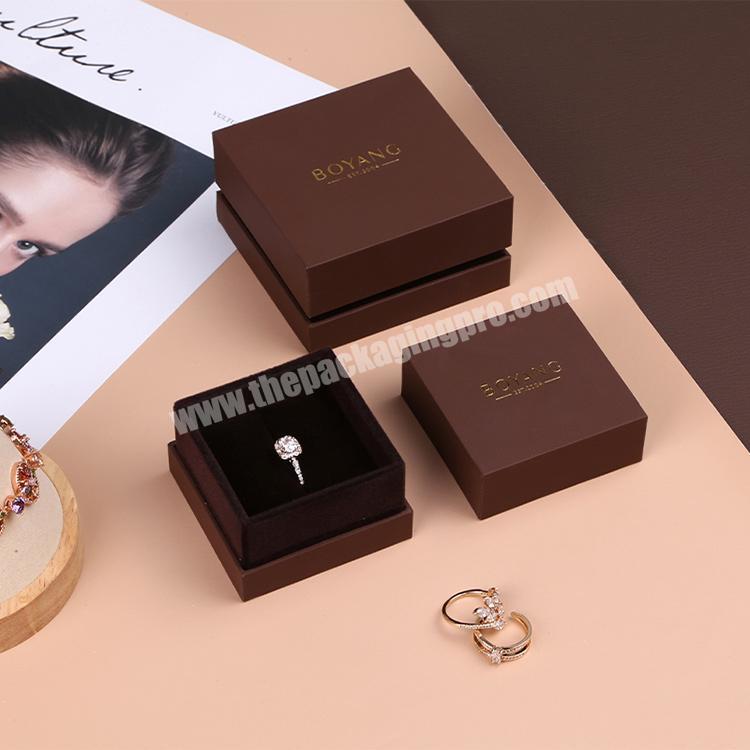 Boyang Luxury Factory Wholesale Custom Paper Simple Jewelry Gift Ring Box