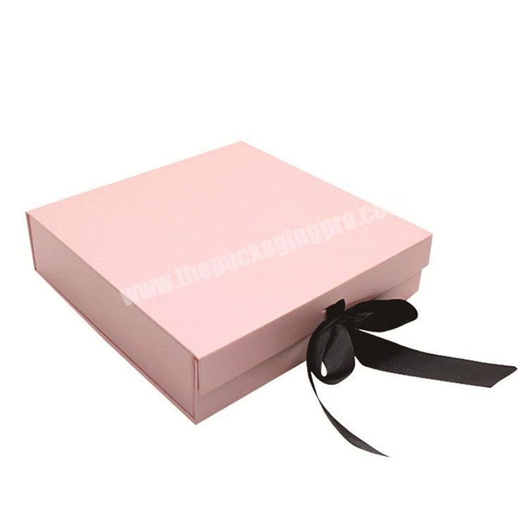 Bridesmaid gift box foldable color pink hot sale gift box china gifts box