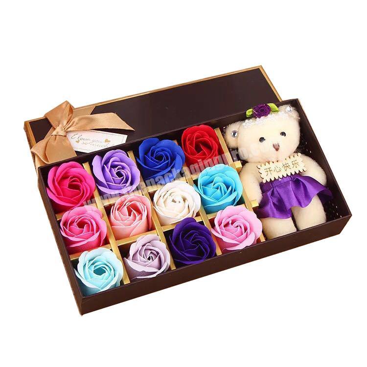 Brown Kraft Paper Flower Bracelet Ring package gift packaging box For Lipgloss ,mens belt and wallet