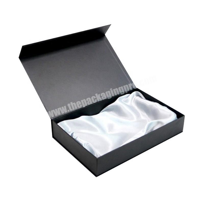 Business luxury packaging inside wig customized magnetic box with satin custom lip gloss bundle boxes for hair