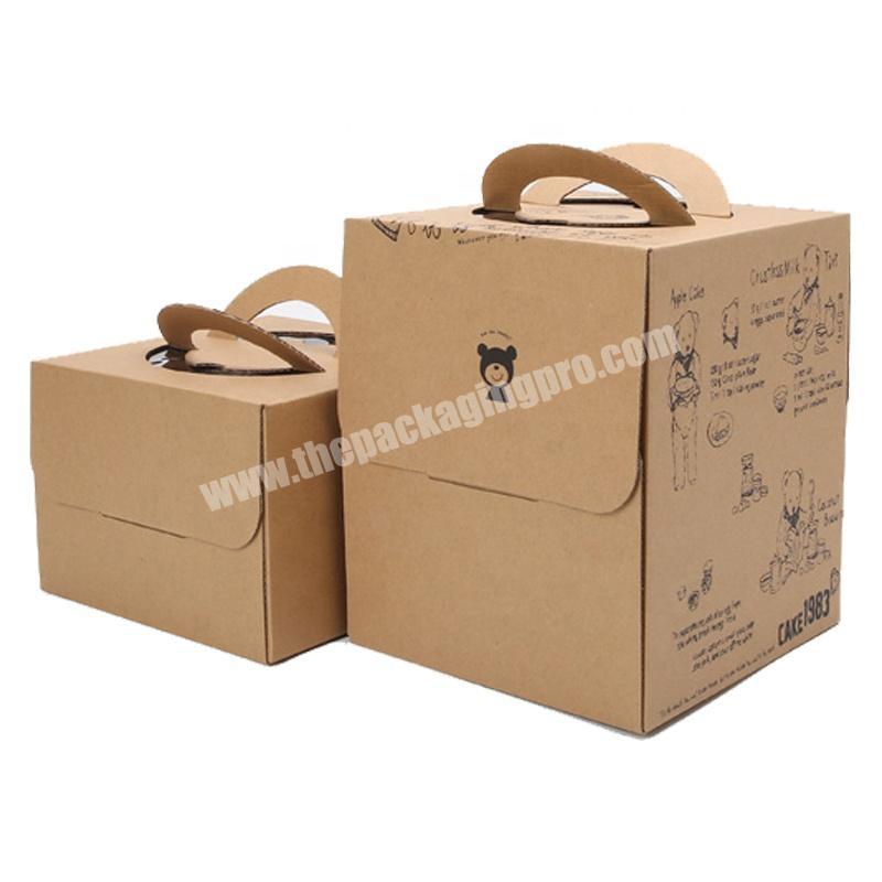 Cake paper packaging bread paper gift boxes with custom logo less CBM Cake gift box