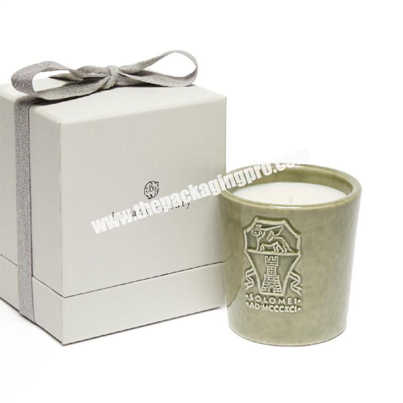 Custom Luxury Cardboard Paper Gift Set Scent Candle Jar Boxes Packaging