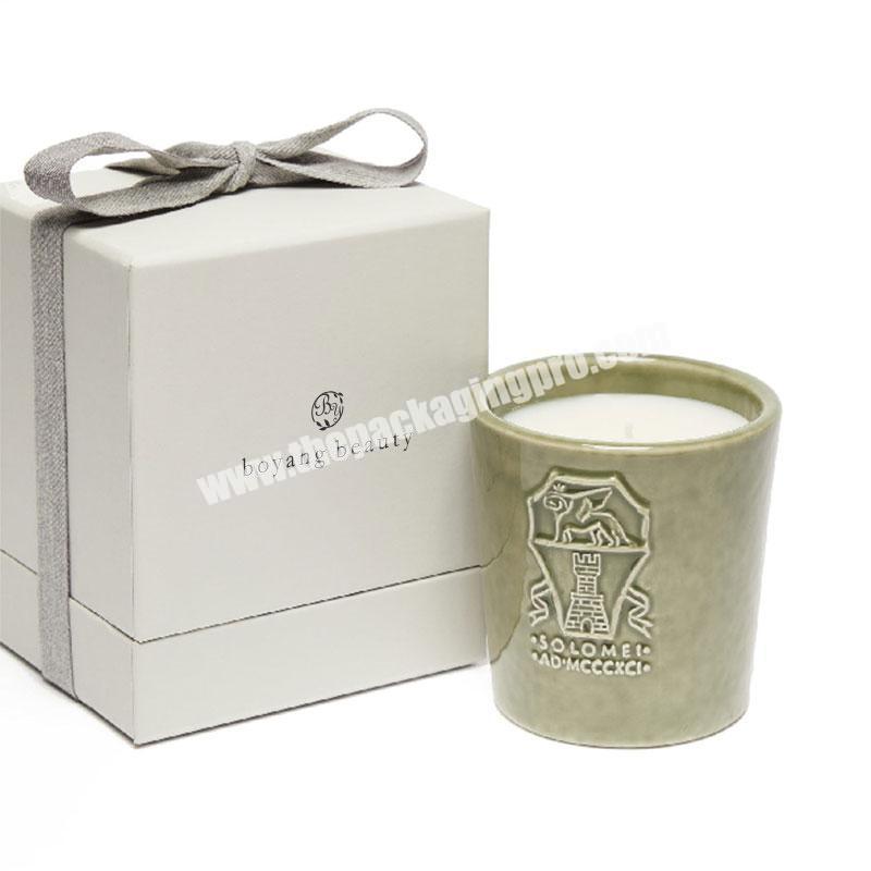 Custom Logo Biodegradable Recycled Paper Candle Packaging Boxes