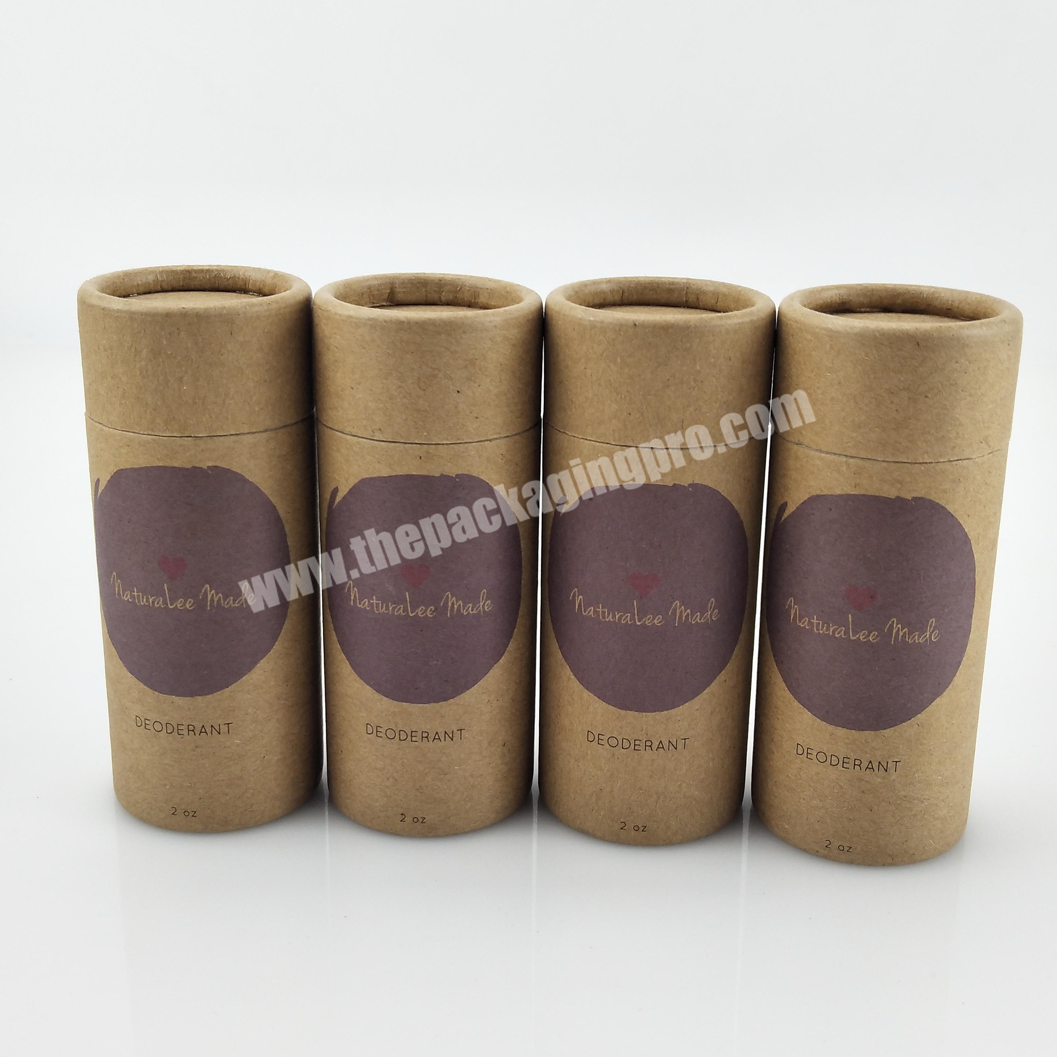 Cardboard push up deodorant containers lip balm paper tube