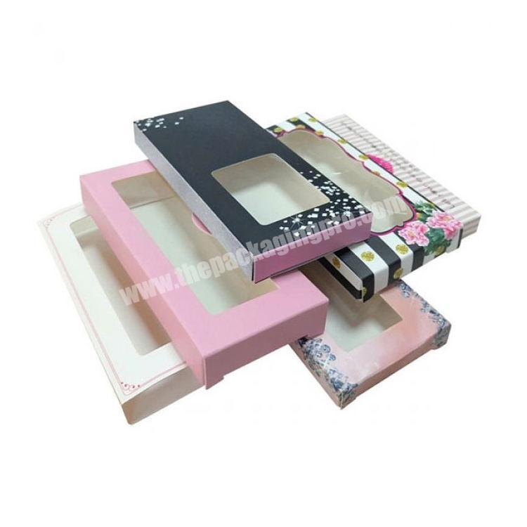 Cheap Price Custom Made Luxury Eyelash Box Eco-friendly Paper Square Shape PVC Window Box