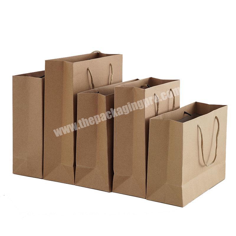 Cheap and high quality recycled biodegradable brown greaseproof food kraft paper bags with twisted handle