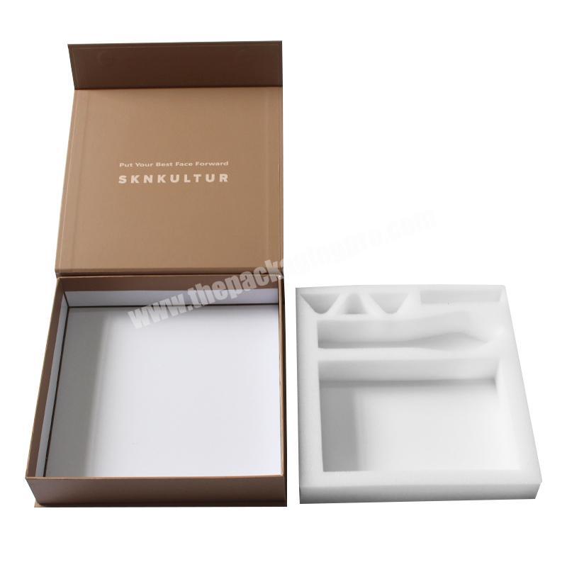 Cheap custom gift luxury paper box logo cosmetic packaging boxes Insert the sponge
