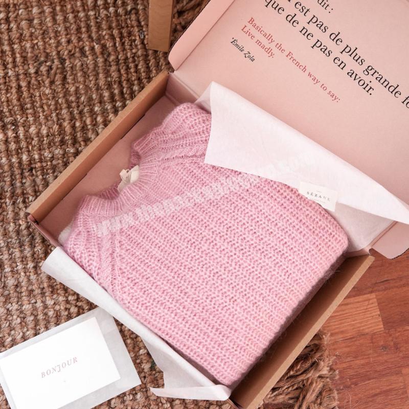 Cheap custom women sweater gift shipping packaging box