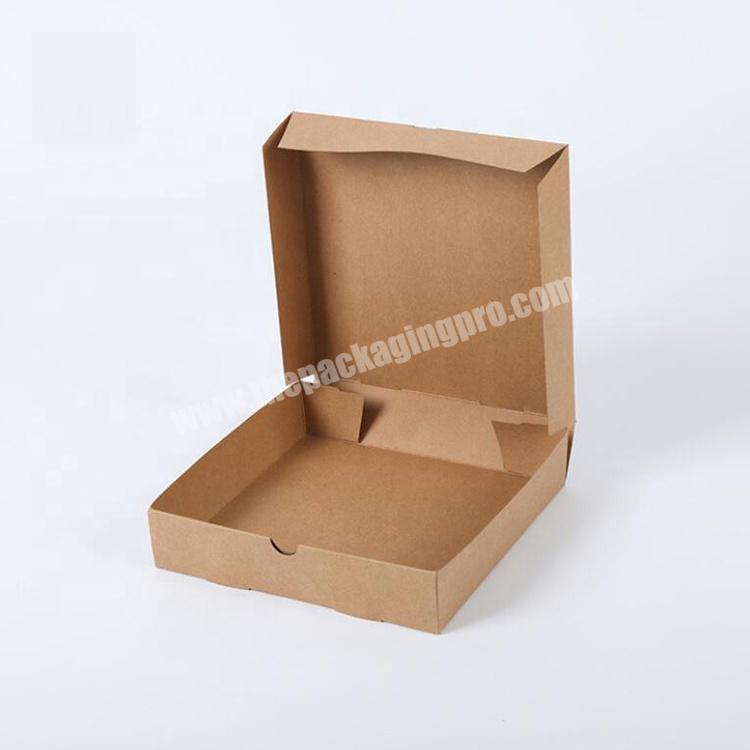 Cheap kraft cardboard paper food packaging pizza box wholesale