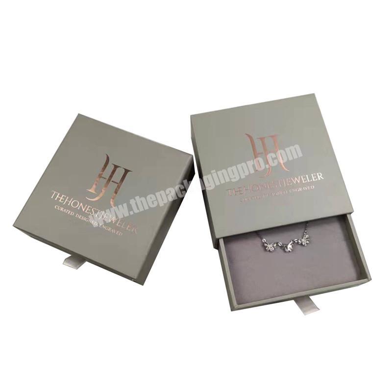 Cheap wholesale can print logo elegant exquisite necklace gift box