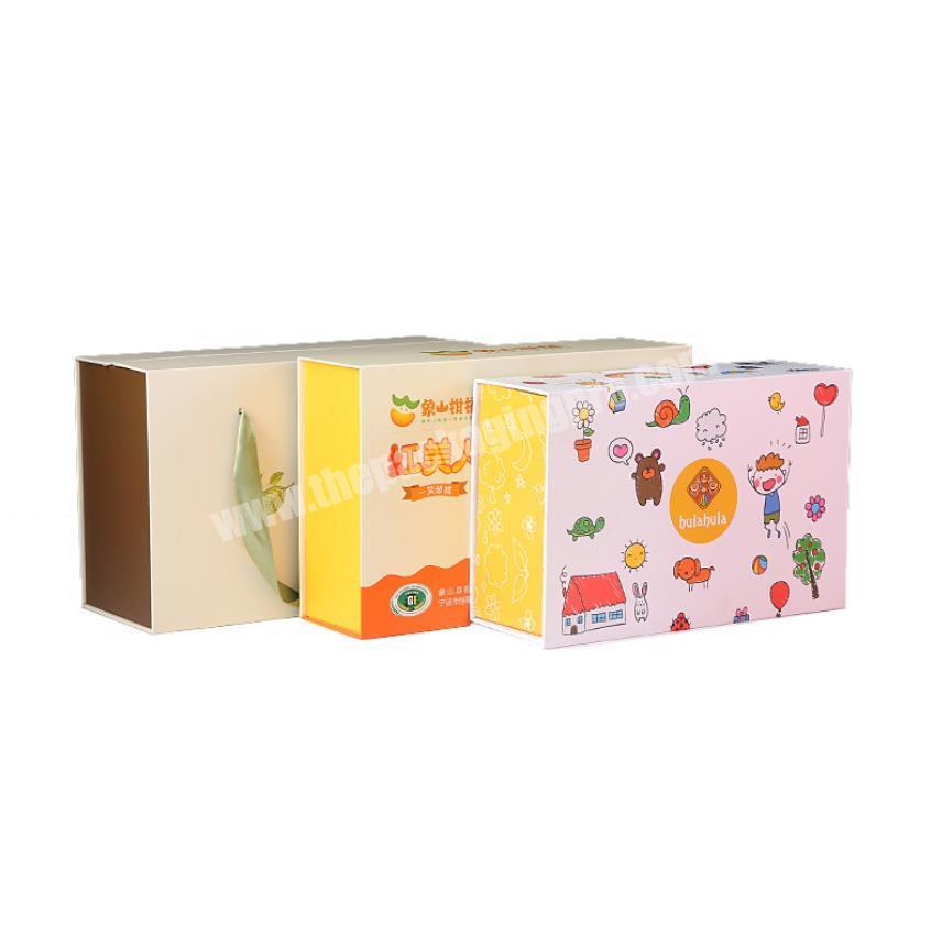 Cheaper Foldable Paperboard Box with Full Cartoon Printing with Magnetic Closure Boxes