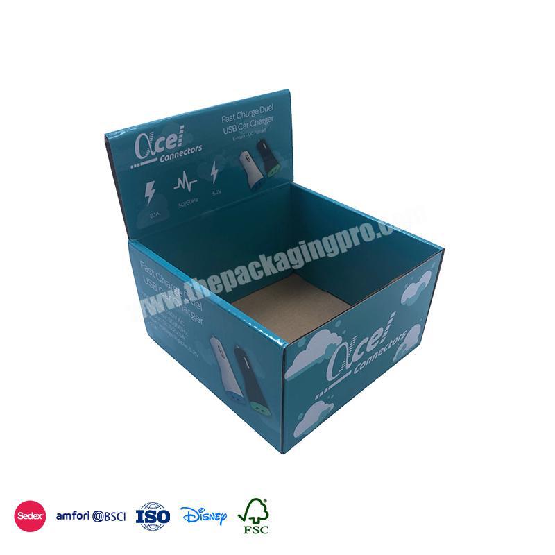 China Big Factory Good Price Simple thickening waterproof material deepens the design usb cable display box