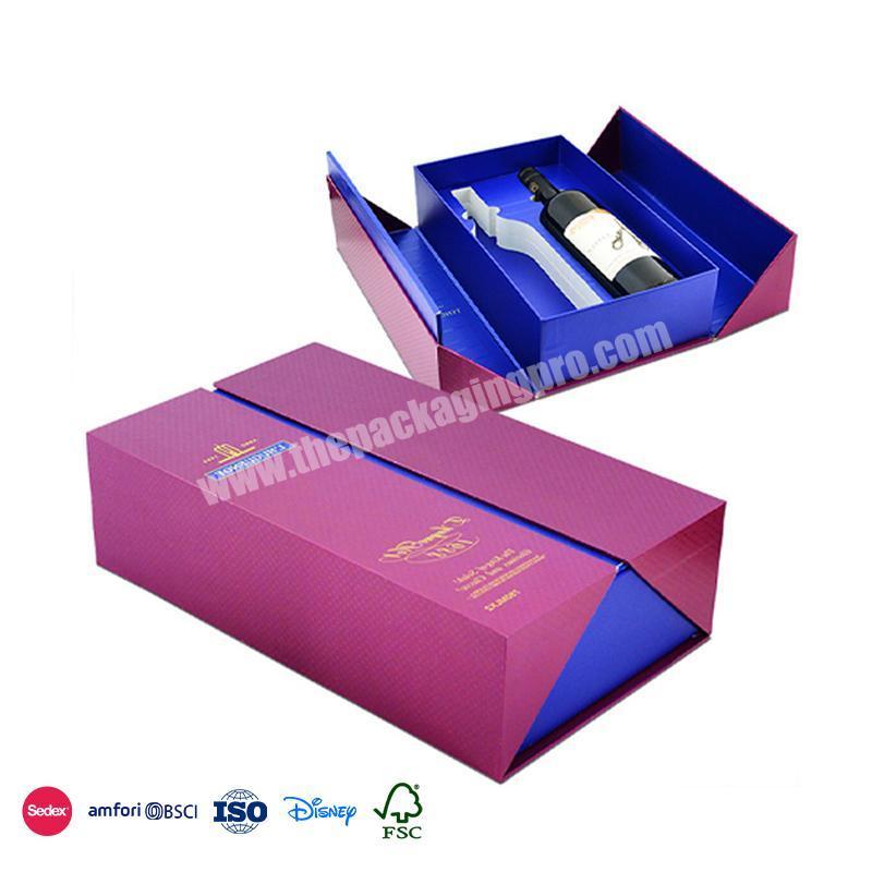 China Factory Promotion Both sides flip-up type waterproof firm and hard material wine box for 2 bottle