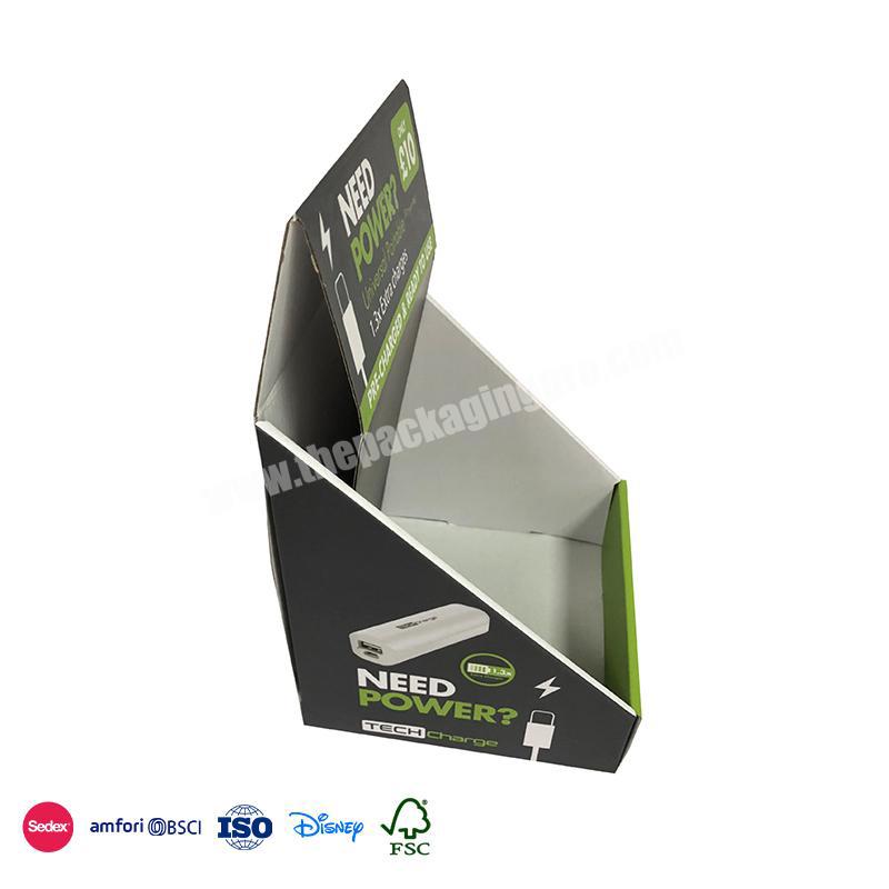 China Factory Promotion Double-layer edging with heightened design on both sides usb charger display box