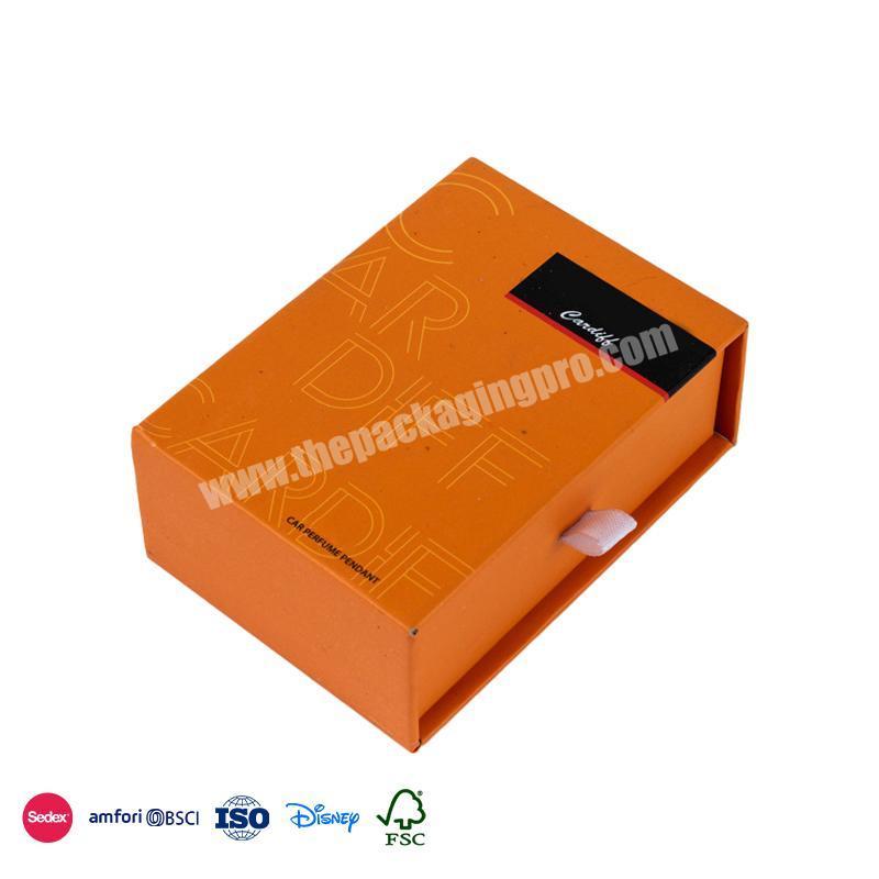 China Factory Promotion High quality orange drawer with personalized logo luxury cosmetic paper box