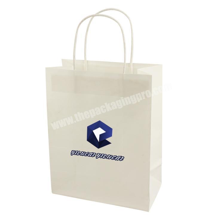 China Manufacturer White Printed Gift Custom Shopping Paper Bag With Your Own Logo