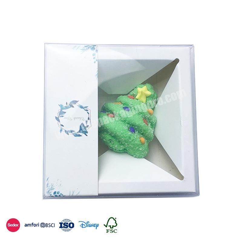 China Manufacturer White base waterproof material with transparent shell delicate appearance gift box soap