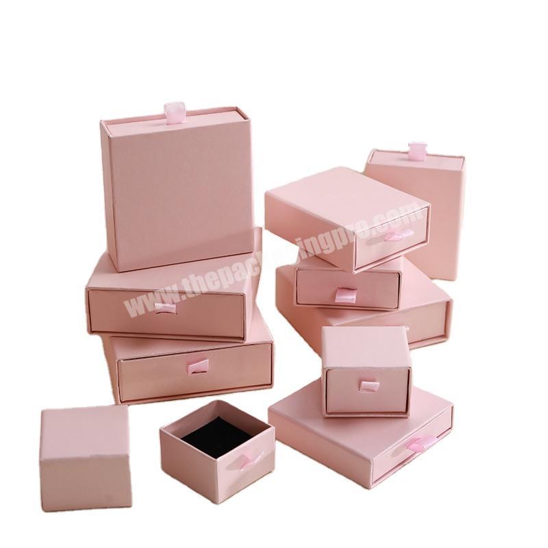 China Top Supplier Wholesale Custom Mini Jewelry Storage Box Slide Drawer Jewelry Gift Packaging Boxes