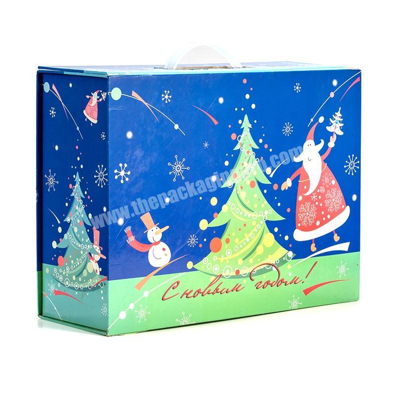 China factory manufacturing production printing gift box design customized food use christmas paper gift box