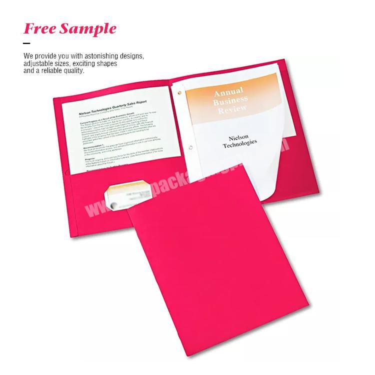 China high quality A4 A5 corporate brochure document holder printing service custom pocket folder printing