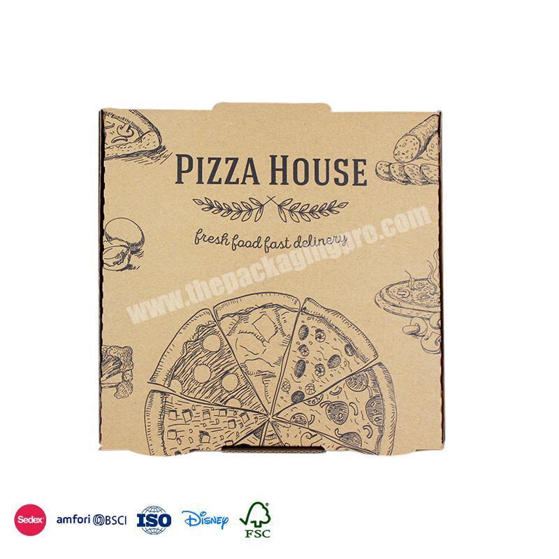 China supplier High Quality OEMODM service RedWhite Paper Kraft Packaging Pizza Boxes for food