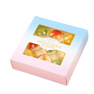 Chocolate packaging boxes with clear window plastic tray chocolate bonbon