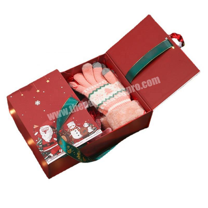 Christmas gift box double door large scarf thermos cup packaging  gift box
