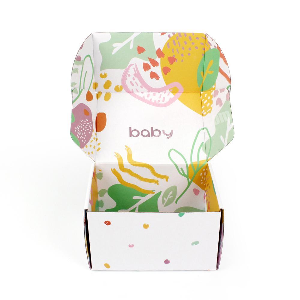 Colorful Corrugated Clothes Packaging Box for Baby Gift Set Shipping Customized Clothing Box with Logo