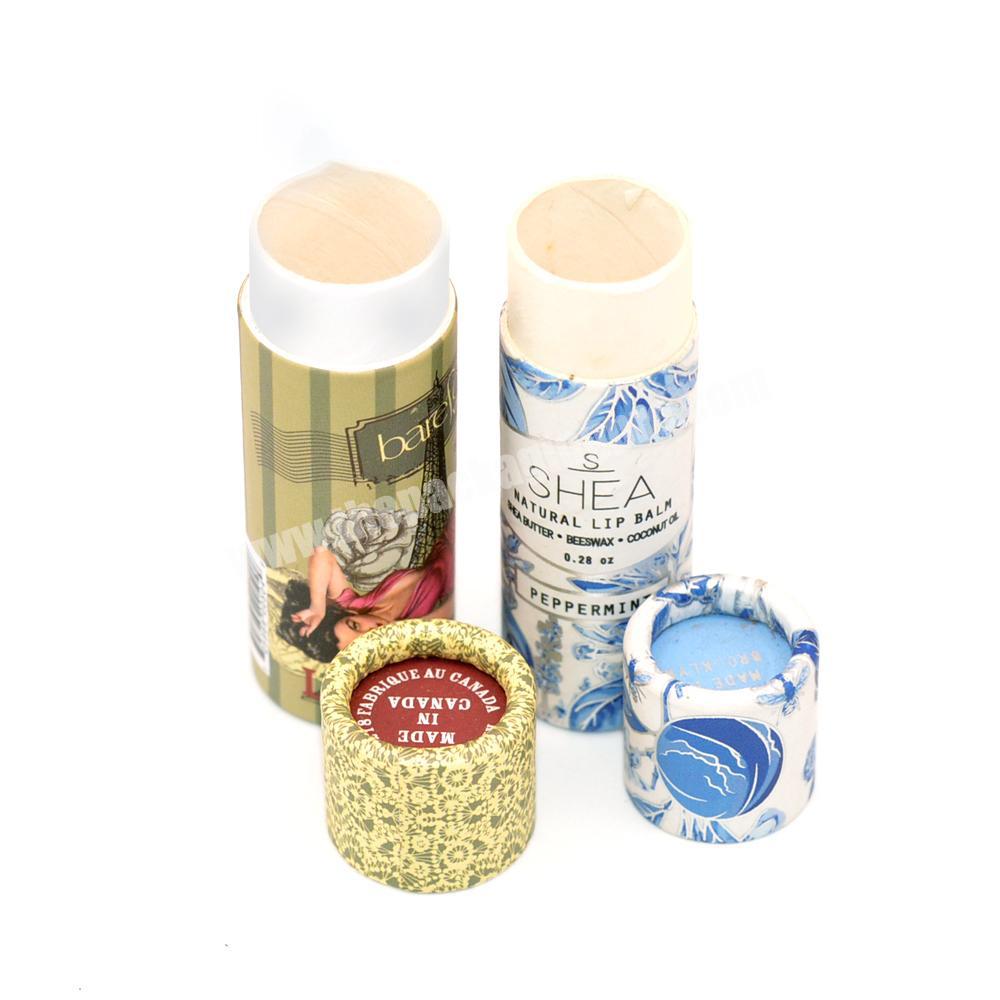 Colorful cosmetic paper packaging tube empty deodorant containers custom lip gloss containers