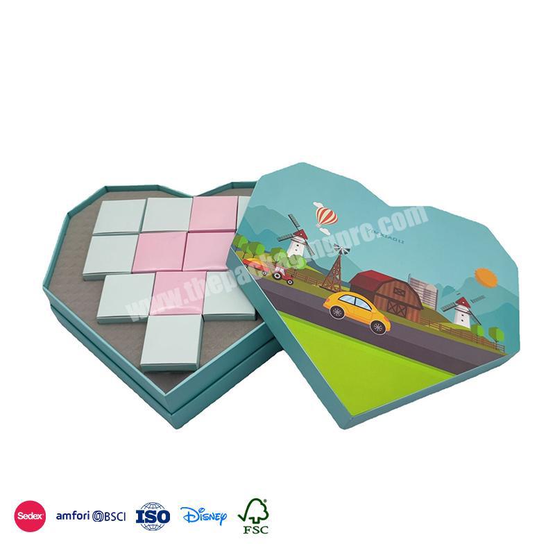 Comfortable New Design Heart-shaped mosaic design with festive elements Dragon Boat Festival gift box