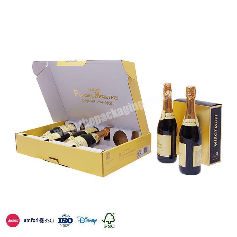 Competitive Price Colorful Customized Clamshell waterproof material wine bottle carton gift box for 6 bottle